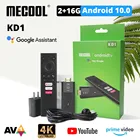 ТВ-приставка для Netflix Premium Mecool KD1 медиаприемник Android 10,0 2G 16G Google Сертифицированный 1080P 4K 2,4G и 5G Wifi BT TV Dongle