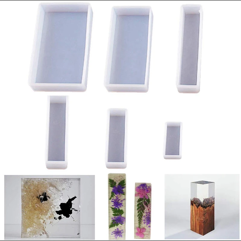 

2Set Large Resin Molds Shiny Epoxy Resin Molds Diy Silicone Molds for Casting Resin Mold, 1 Set 6 Style & 1 Set 5 Style