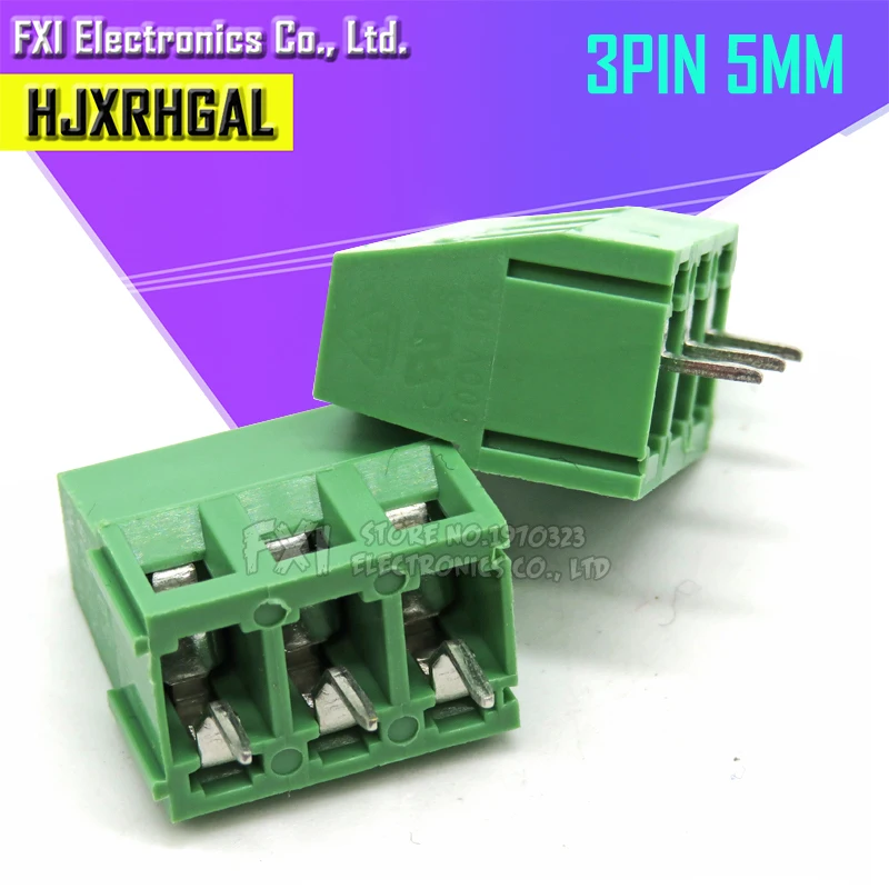 20 шт. KF301 KF128 KF350 2P 3P 5 мм/3,5 мм/2PIN 3PIN клеммный винт клеммный соединитель - Цвет: KF128-3P