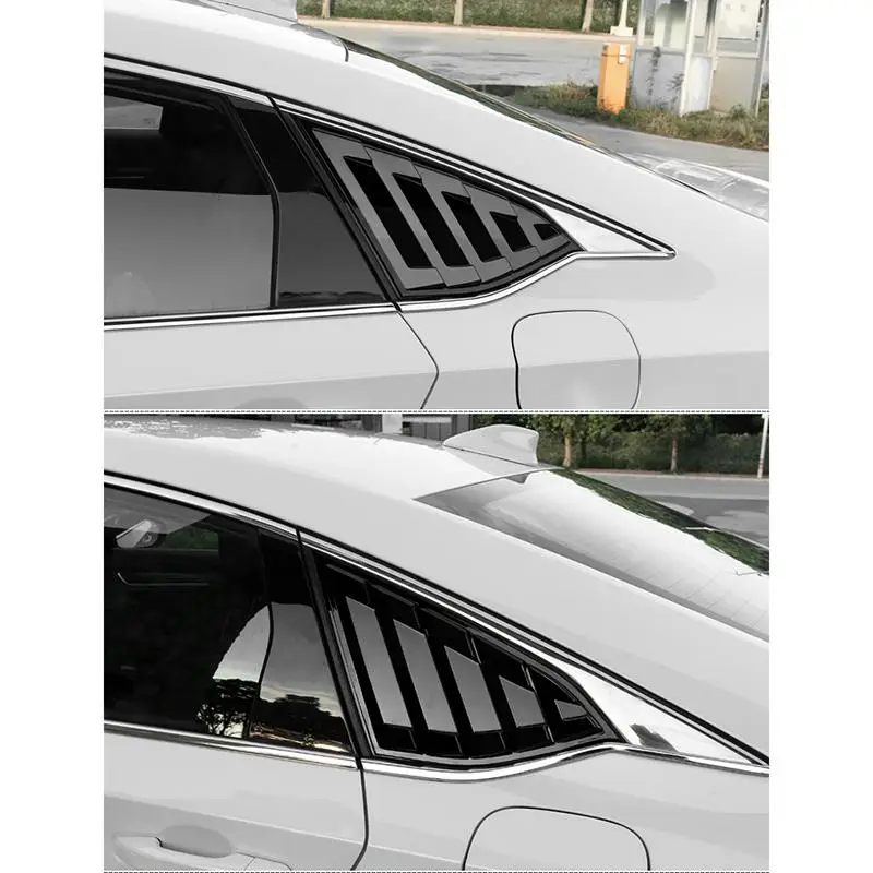 

Quarter Window 47* 20.3cm Side Decor Car Panel Trim ABS Set Gloss Black New