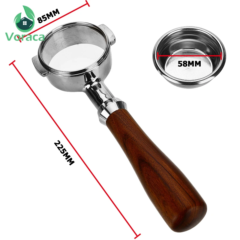 58 мм нержавеющая сталь эспрессо кофе машина бездонный фильтр Держатель