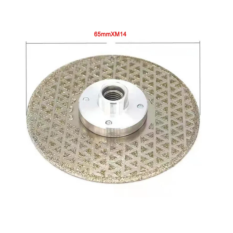 

65mm Electroplated Diamond Saw Blade Double-Sided Gypsophila Marble Granite Stone Cutting Blade M14 Flange Tile Grinding
