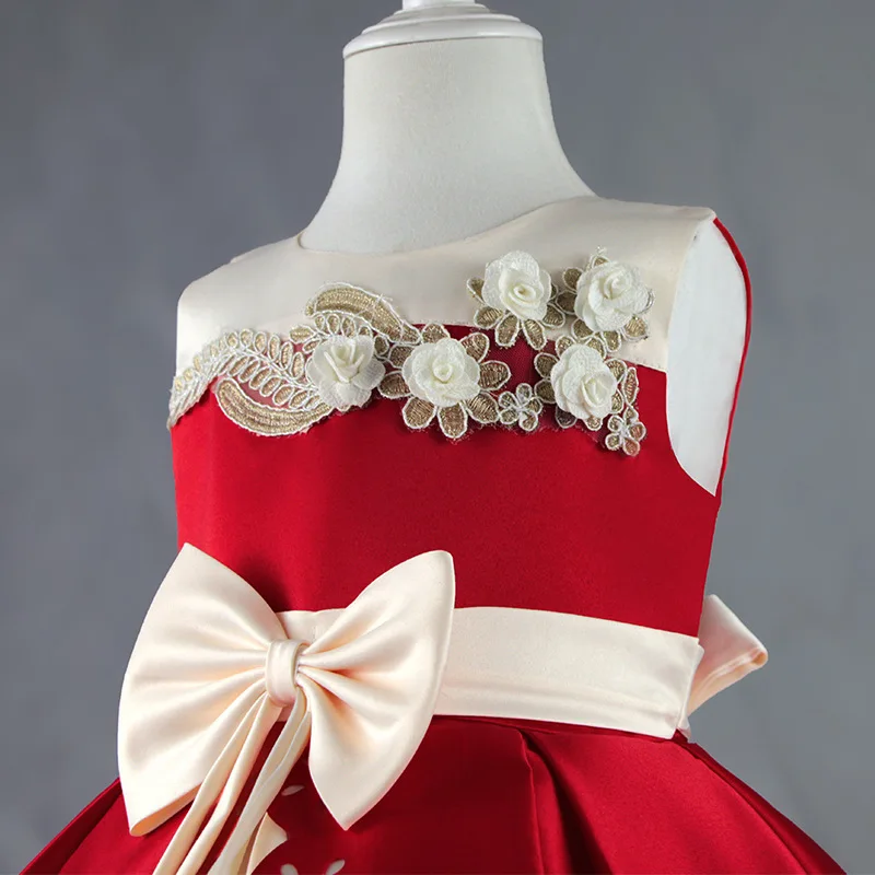 

Kids Dresses For Girls Vintage Elegant Embroidery Princess Dress 2020 girls dress Wedding Party Ball Gown Christmas Show Costume