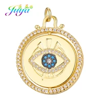 juya diy luxury rainbow gold turkish greek evil eye charms for handmade lucky designer pendant jewelry making supplies