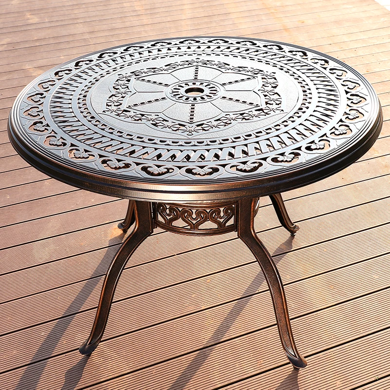 Уличный стол из литого алюминия домашний разборный для барбекю уличный