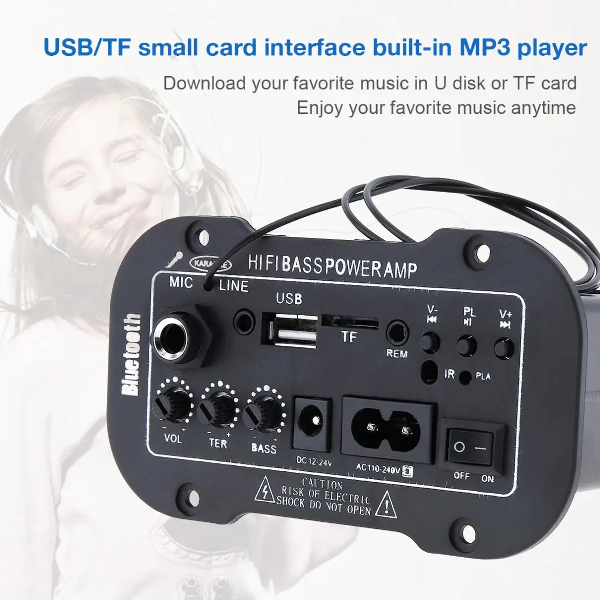 5 дюймовый HIFI Bluetooth автомобильный аудио усилитель мощности FM стерео радио плеер с