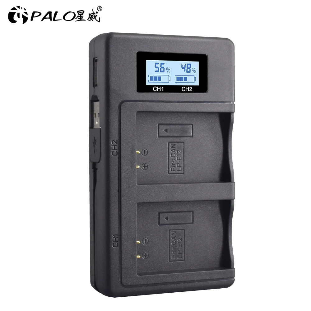 PALO Быстрая зарядка lcd USB smart LP E12 зарядное устройство для LPE12 LP-E12 батарея Canon EOS M M10 M50 M100 100D Kiss X7 SL1 камера