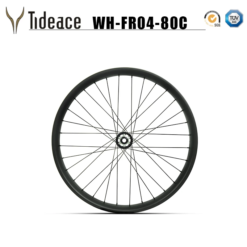 

New snow bike wheel 26er 32H carbon fat bike rims wheel 80mm carbon snow bicycle wheelset Carbon Clincher Novatec hubs thru axle