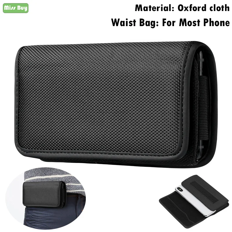 

Oxford Fabric Phone Cover Pouch For LG G G2 G3 G4 G5 G6 G7 G8 G8S Q6 Q7 Q9 Q60 V10 V20 V30 V40 V50 V35 Flip Waist Bag Cover Case