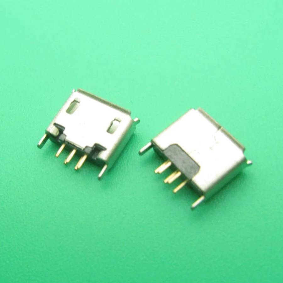 100 шт. мини микро USB разъем для зарядки розетка типа B прямой 180 градусов DIP 5Pin PCB
