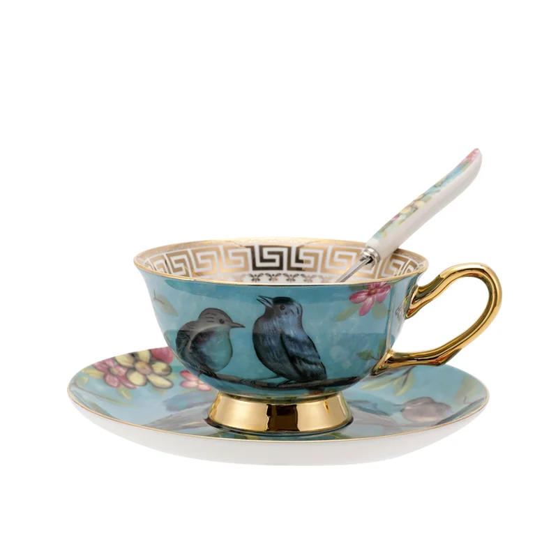 Европейские Роскошные кофейные чашки набор блюдец фарфоровая чайная чашка