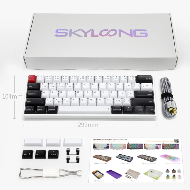 AK61S RGB Mechanical Keyboard Mini Portable Colorful Switch Gaming Keyboard for Win