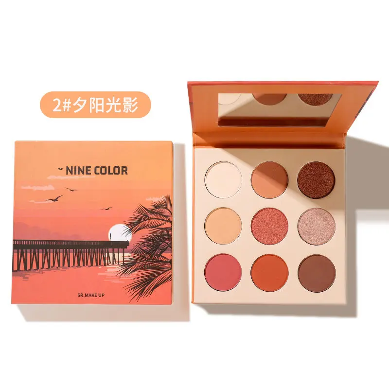9 цветов художественные матовые тени для век с естественным светом блестящие