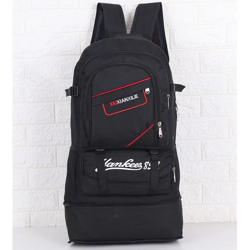 

Lightweight Expandable Men's Backpack Waterproof Nylon Material Large Capacity Design Leisure Outdoor Mountaineering Student Bag