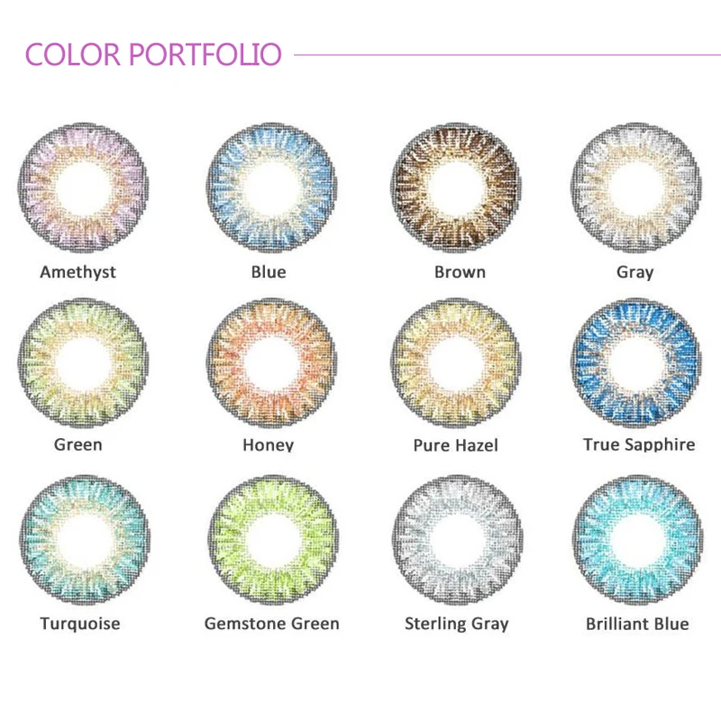 Цветные контактные линзы красивый ученик Хэллоуин Косплей 3 тона серии для