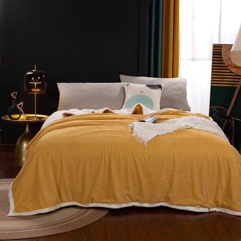 Одеяло с маленькой сеткой и молнией плюшевое бархатное одеяло боковым покрытием