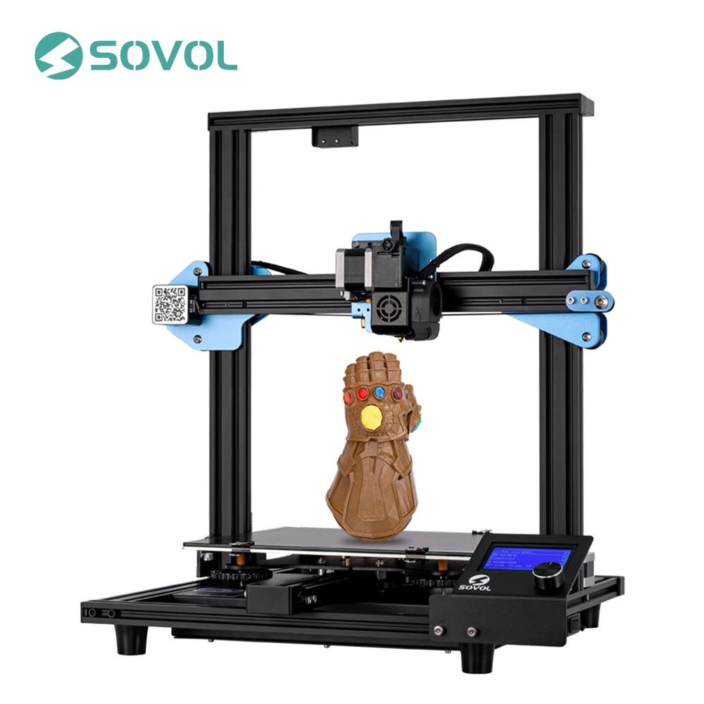 Newest 3D Printer Sovol SV01 Direct Drive Extruder Large Print Size 280*240*300mm Meanwell Power Supply Tempered Glass Bed