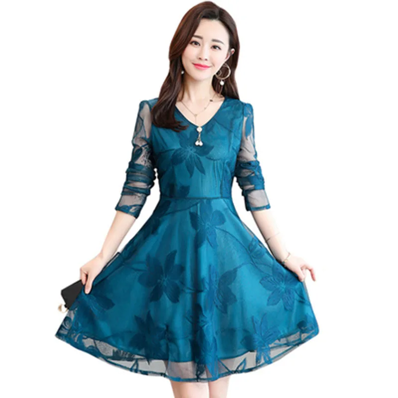 Весна-лето 2020 женские платья милое тонкое трапециевидное кружевное