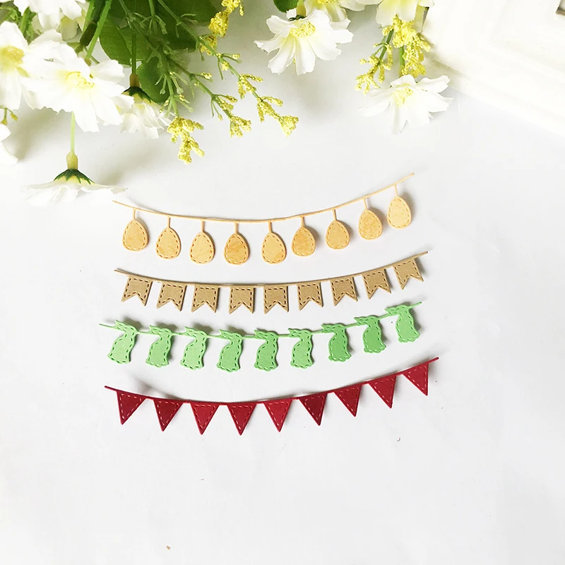

4-piece Easter cutting dies cut die mold New Easter decoration Scrapbook paper craft knife mould blade punch stencils dies