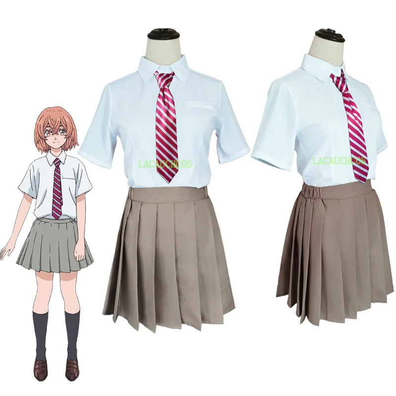 аниме tokyo revengers Tachibana Hinata Костюмы для косплея JK школьная форма костюм Shirt Tie Skirt Socks