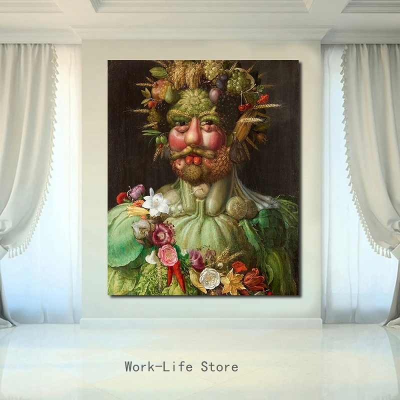 JQHYART Rudolf II Of Habsburg как Vertumnus Arcimboldo холст живопись для гостиной домашний Декор
