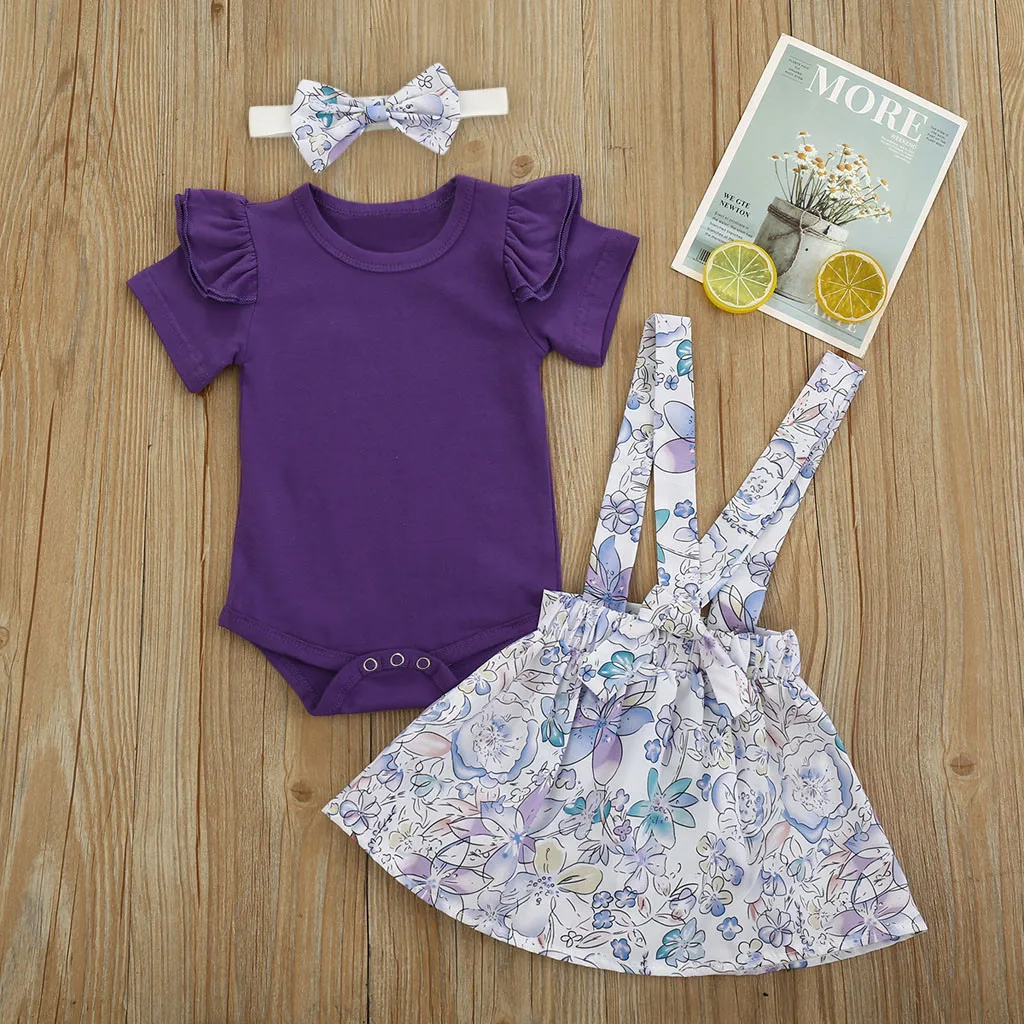 Одежда для новорожденных девочек пышный комбинезон боди + юбка с цветочным