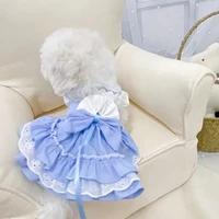 girls dress dog clothing summer cat chihuahua xxs xs small dog dress with hat korea princess skir yorkshire pomeranian poodle