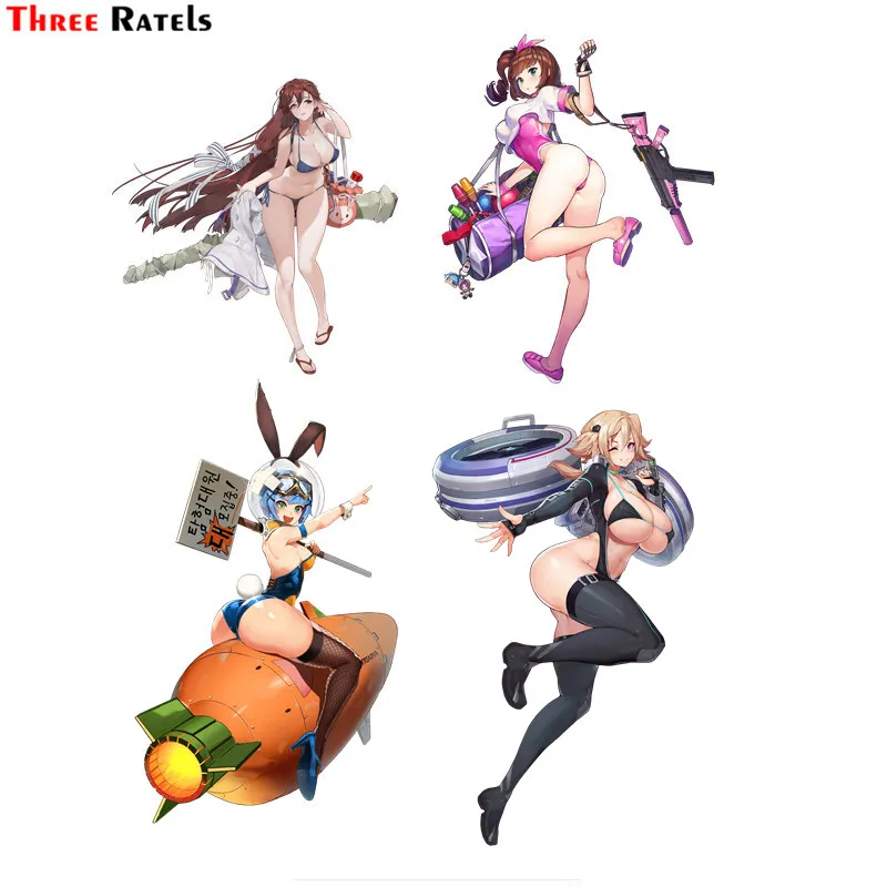 

Three Ratels F29 sexy girl car body sticker pvc figure decal