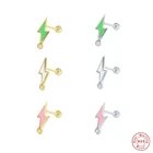 Женские серьги-гвоздики из серебра 925 пробы, с цирконом