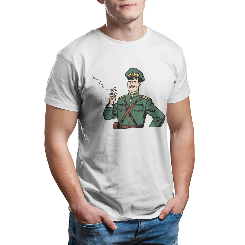 Футболка полковника Olrik с принтом из бельгийских комиксов и Блэйка Мортимера в