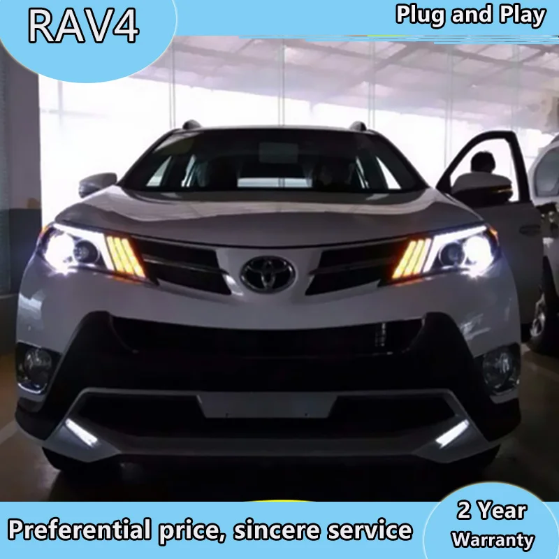 Автомобильный Стайлинг фасветильник в сборе для Toyota RAV4 2013 2016 светодиодный