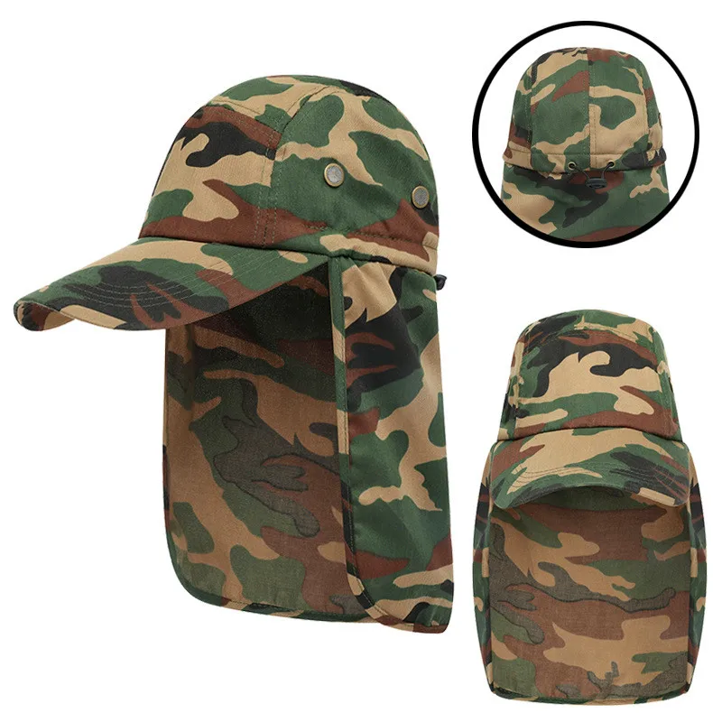 Sun Hat Bucket Summer Men Women Fishing Boonie UV Protection Long Large Wide Brim Bob Hiking Outdoor Baseball Cap | Спорт и