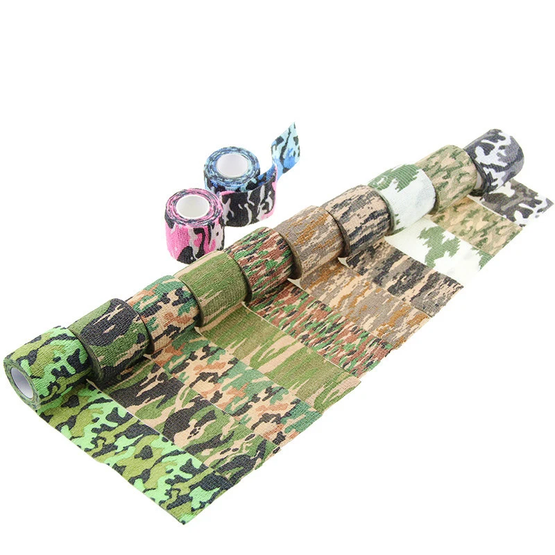 

1pcs 5*450 Disposable Self-Adhesive Elastic Bandage Camouflage Tattoo Handle Grip Medical Tape