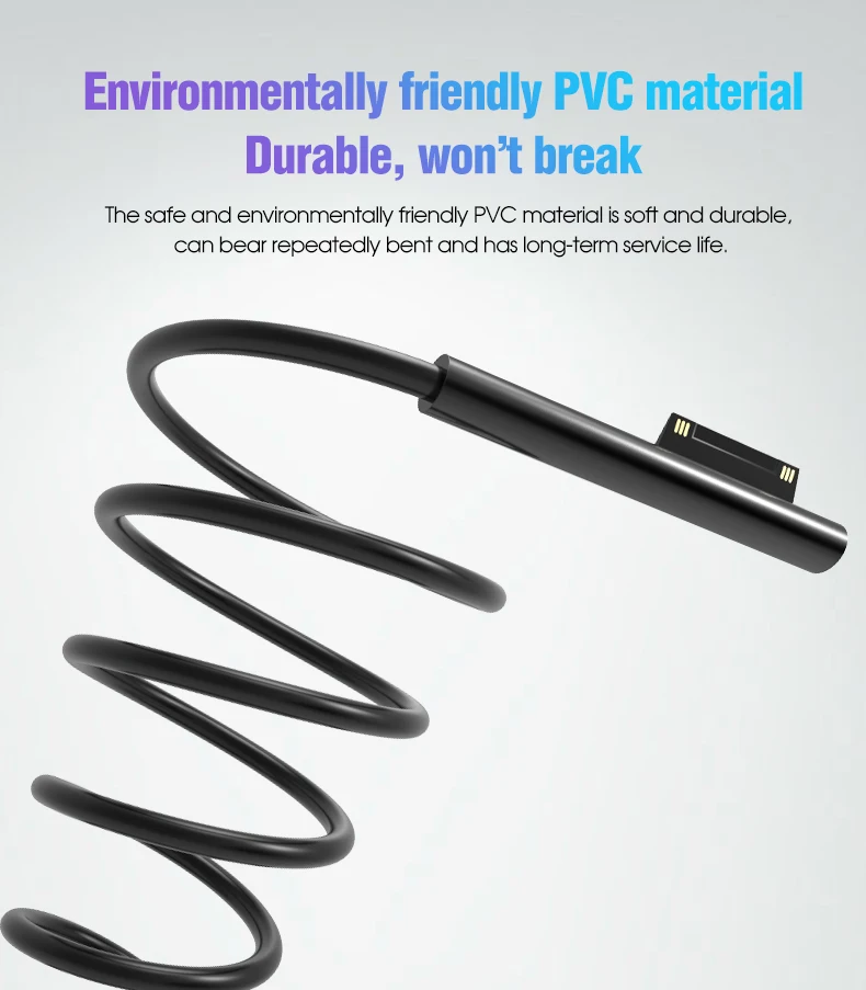 PD 3A 15V USB C к Microsoft поверхностному кабелю адаптер питания зарядный шнур 1 5 M для Surface