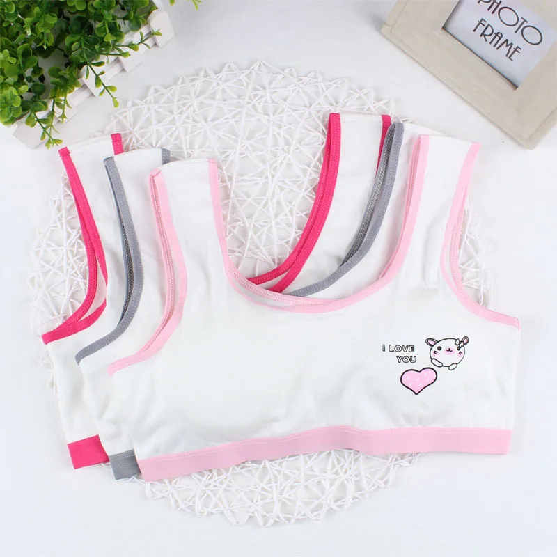 

Student girl tube top cotton no steel ring detachable chest pad girl development period wrapped chest training bra 10 to 16