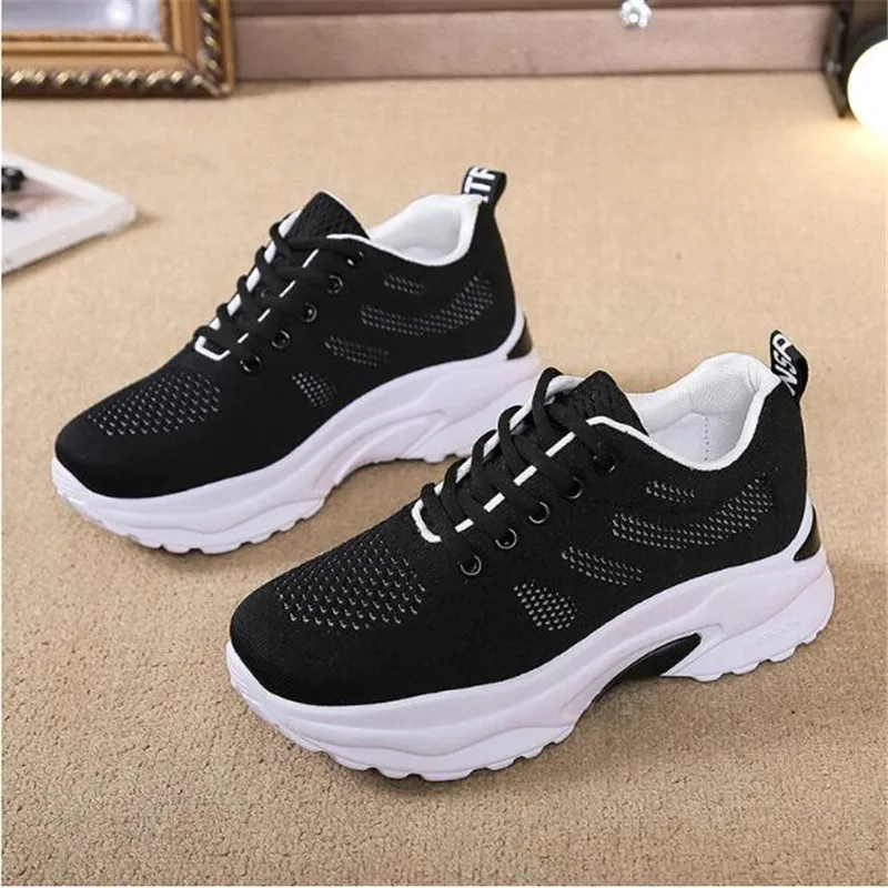 Женские повседневные туфли OLOMLB Модные дышащие сетчатые на шнуровке Женская