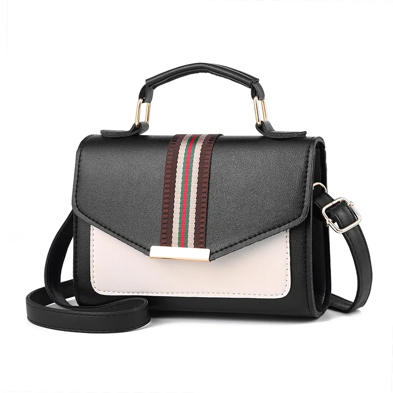 

Hot Newest Women Bag 2020 Vintage Print Bag Small Hand Square Bag Simple Color Block Women Handbags Crossbody Shoulder Slant Bag
