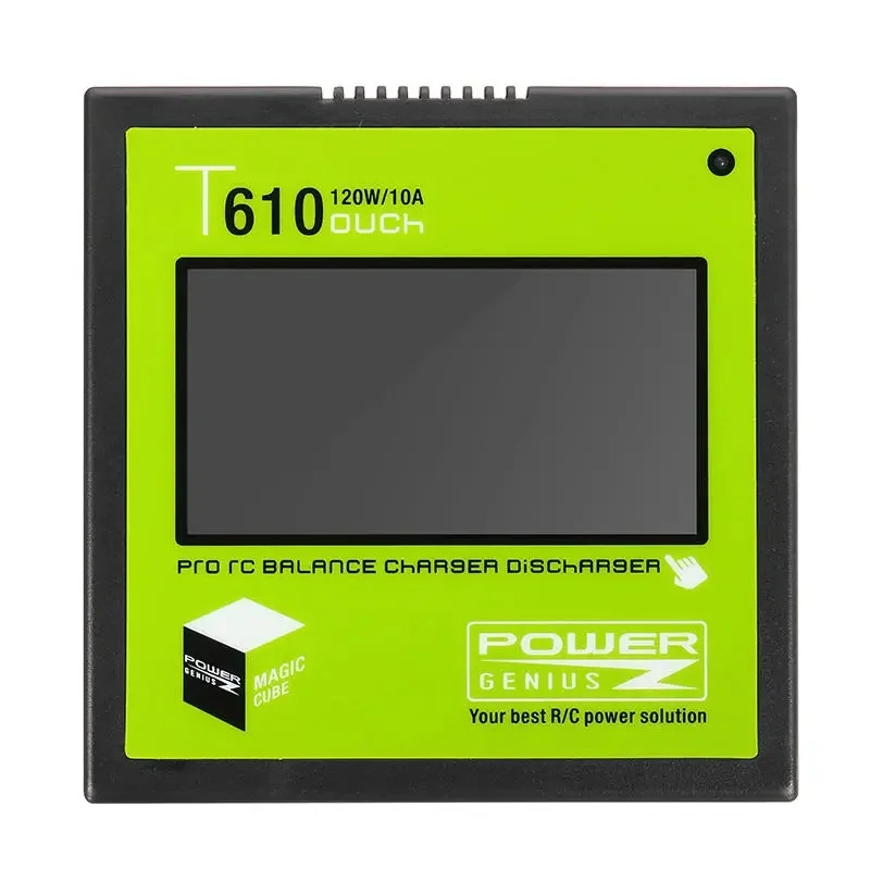 

Power Genius PG T610 120 Вт 10 а зарядное устройство Lipo с сенсорным экраном и поддержкой 4,35-4,40 в LiHV