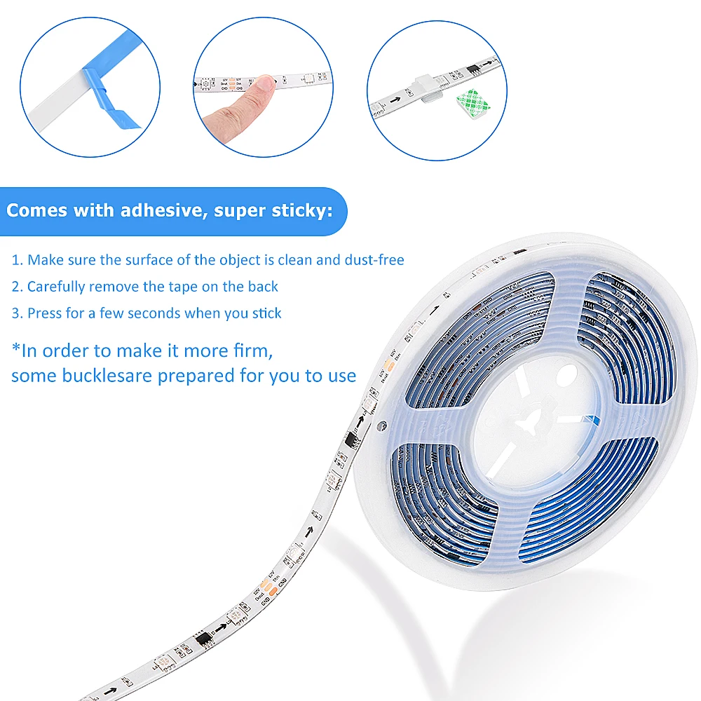 

LED Light Bar Set Bluetooth Remote Control Music Sound Control Waterproof Light Belt Set For Holiday Decoration