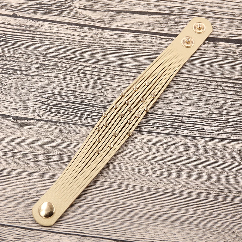 Женский многослойный браслет STRATHSPEY из кожи зеленого цвета с цепочкой в стиле