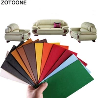 zotoone 13color free cut self adhesive pu patches diy iron on patch cloth sticker repair leather sofa car seat bag bed decor d