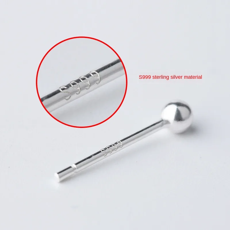 Женские серебряные серьги круглые серьги-гвоздики подходят для мужчин которые
