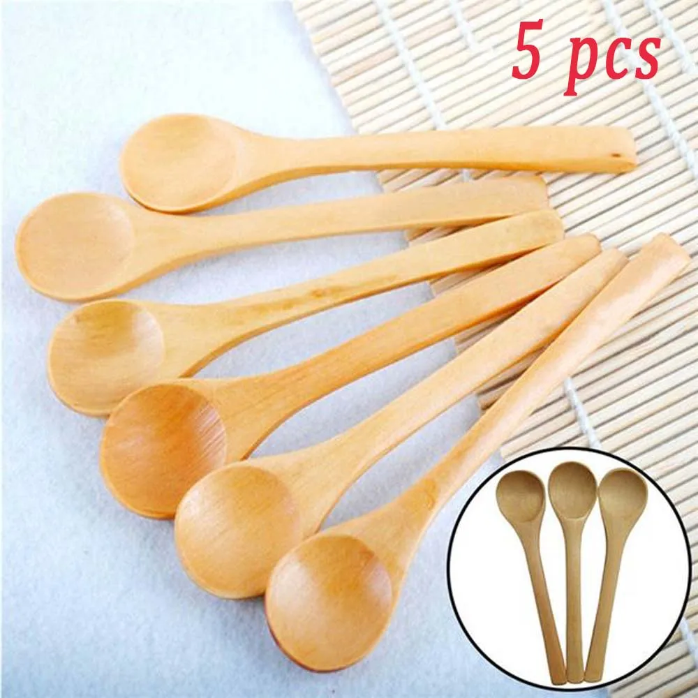 5 шт. деревянные ложки столовые приборы для детей | Дом и сад