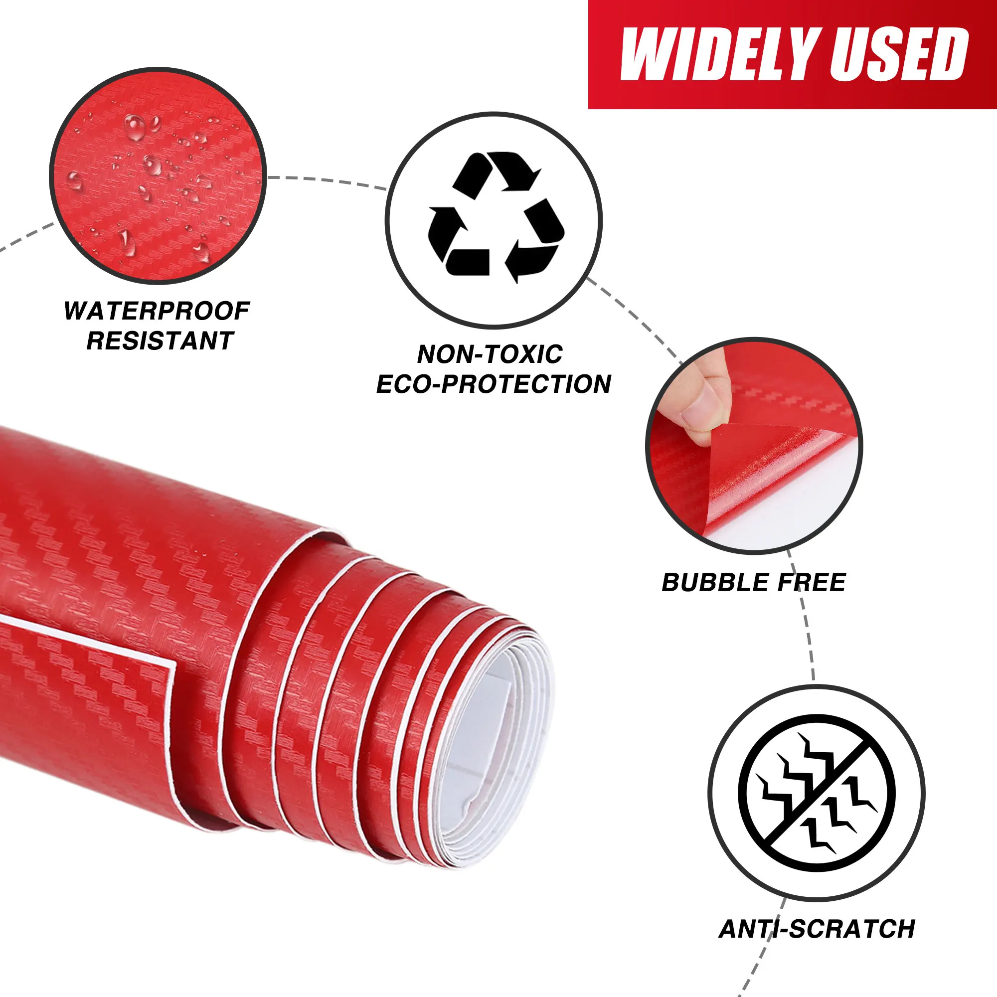 Углеродное волокно виниловая Автомобильная оберточная пленка рулон пленки