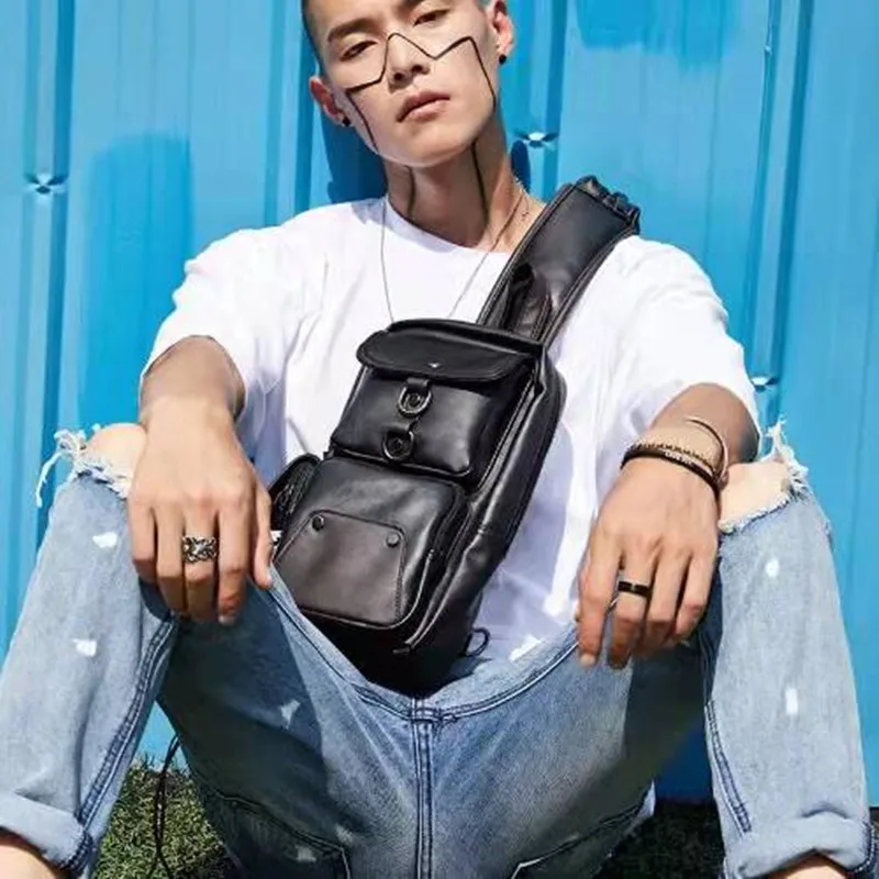 

Korean Version Of The Trendy Casual Chest Bag Chest Bag Men's Waist Bag Fashion Trend Backpack Messenger Bag Men's Bag Shoulder