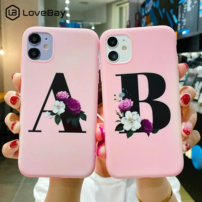 Милый силиконовый чехол Lovebay с буквенным принтом для iPhone 11 Pro Max SE 2020 X XR XS 8 7 Plus