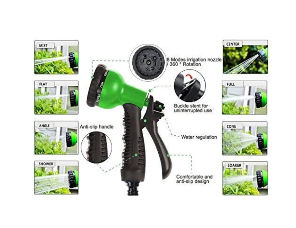 Регулируемый гибкий садовый шланг горячая Распродажа 25 200 футов для полива с