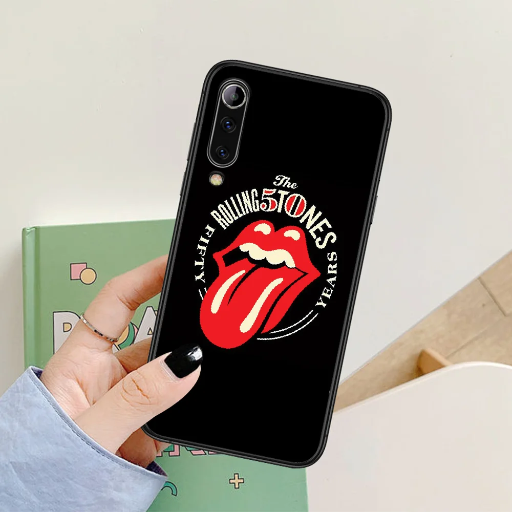 

Mouth the Rolling Stones band Phone Case For Xiaomi Mi Note 10 A3 9 MAX 3 A2 8 9 Lite Pro Ultra black Cover Pretty Coque Fashion