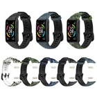 Камуфляжный силиконовый смарт-браслет, спортивный ремешок для наручных часов Huawei Honor Band 6 Pro, ремешок для смарт-браслета Band6, аксессуары для браслета