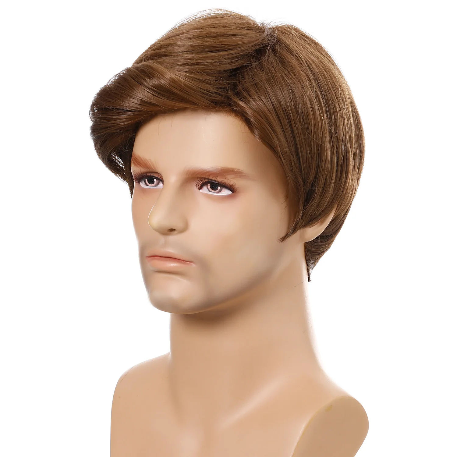 

Wigs for Men Synthetic Short Straight Hair Natural Blonde Wigs Daily Cosplay High Temperature Fiber Wigs